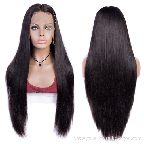 13x6 Invisible Transparent Lace Front Wigs Natural Straight Wholesale Price Real Mink Cambodian Virgin Remy Hair HD Lace Wig